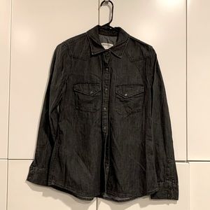 ZARA Woman Denim Button Down sz M - EUC
